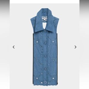 Veronica Beard blue denim dickey